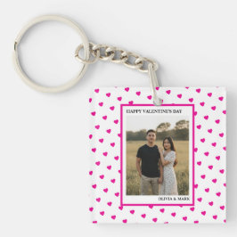 Llavero Happy Valentine’s Day Pink Heart Custom love