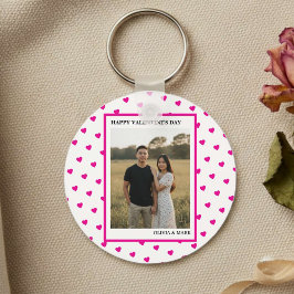 Llavero Happy Valentine’s Day Pink Heart Custom love