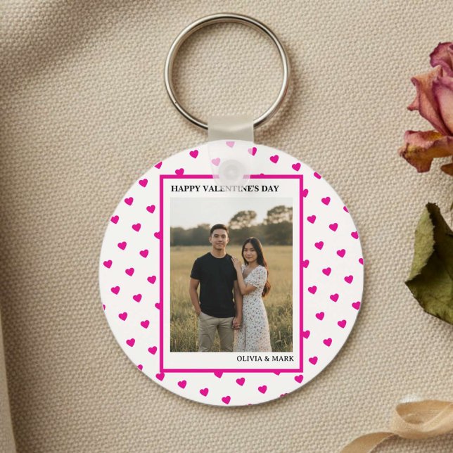 Llavero Happy Valentine’s Day Pink Heart Custom love (Subido por el creador)