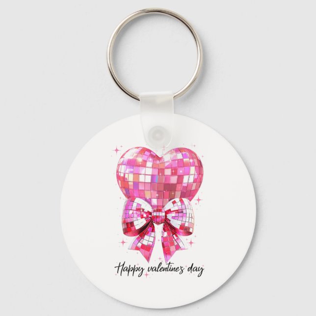 Llavero Happy Valentine's Day Funny Coquette Disco Ball He (Anverso)