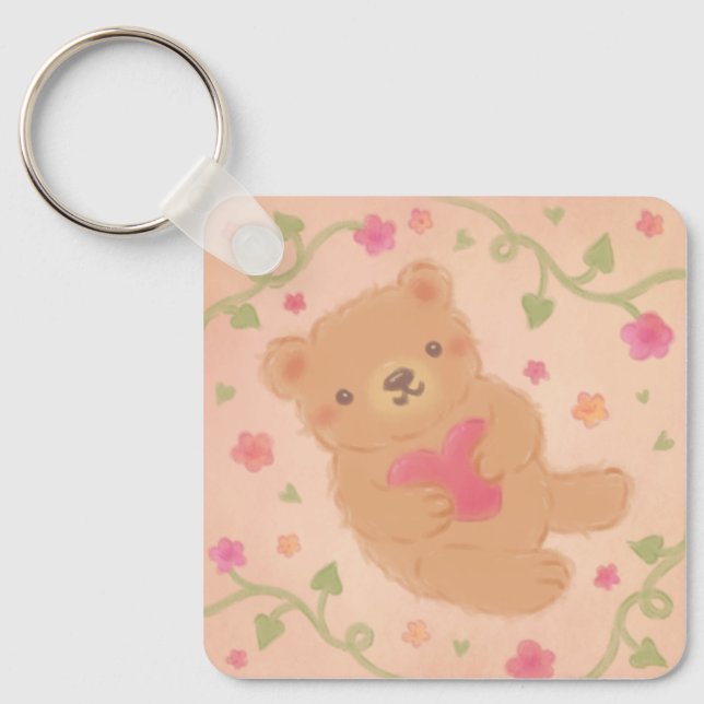 Llavero Happy Valentine's Day with Teddy Bear (Anverso)