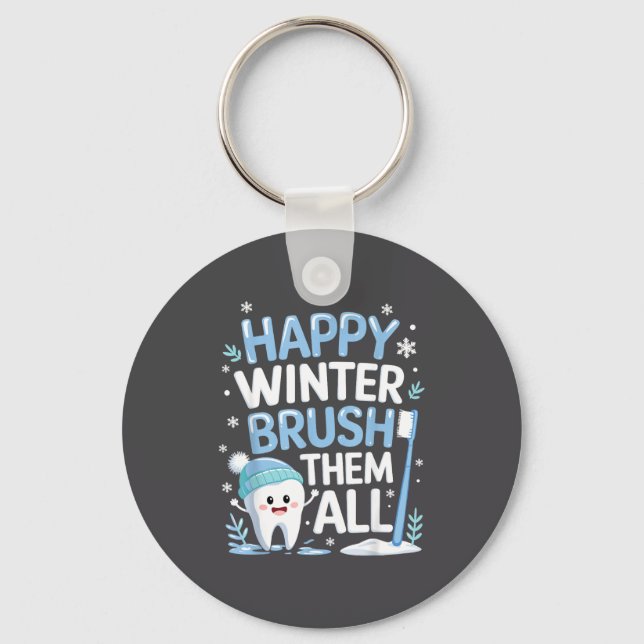 Llavero Happy Winter Bruhem All Teeth Dental Dentist Chris (Anverso)