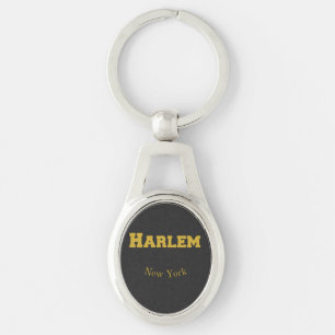 Llavero Harlem New York Gold Keychain