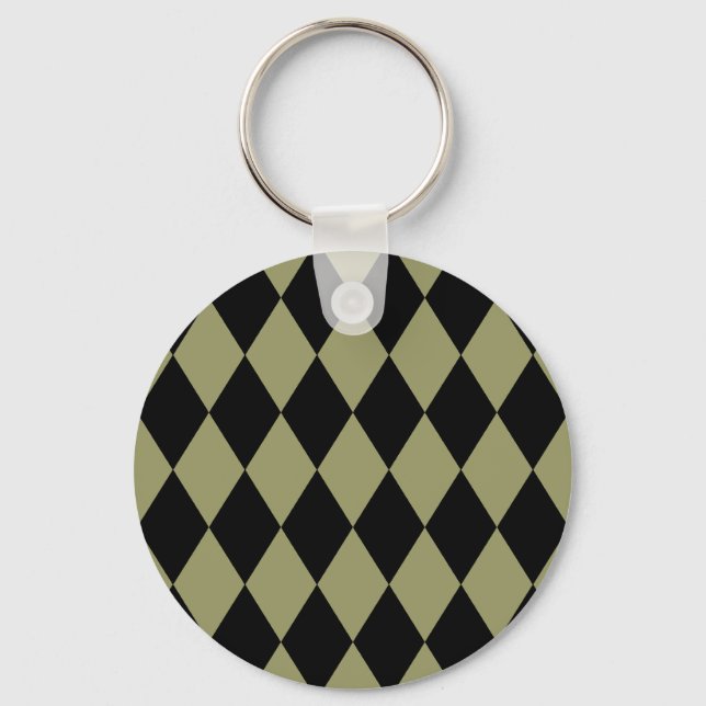 Llavero Harlequin Aguacate y Negro (Anverso)