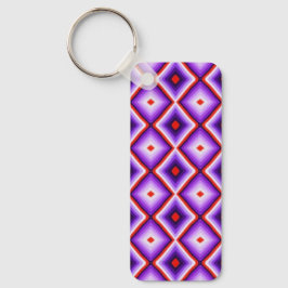 Llavero Harlequin Jester Purple Checkered Pattern