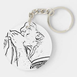 Llavero Harmonica Player con contorno de tambor