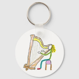 Llavero Harp Playing Stickman