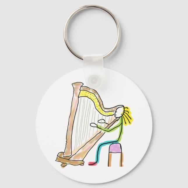 Llavero Harp Playing Stickman (Anverso)