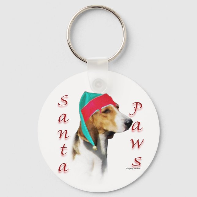 Llavero Harrier Santa Paws (Anverso)