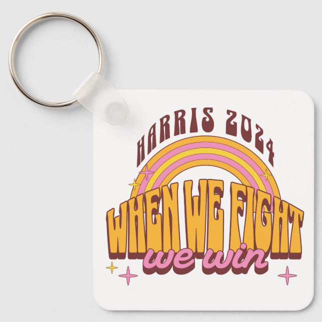 Llavero Harris 2024 Cuando Peleamos Ganamos (Anverso)