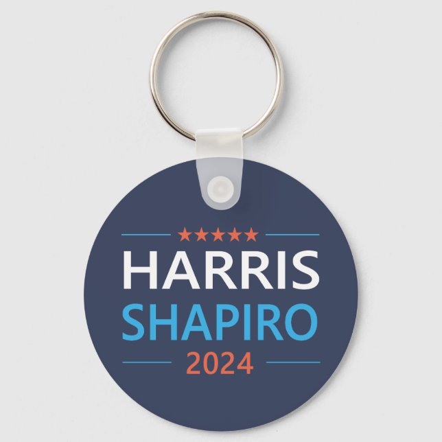 Llavero Harris Shapiro 2024 Kamala Harris Democrat (Anverso)