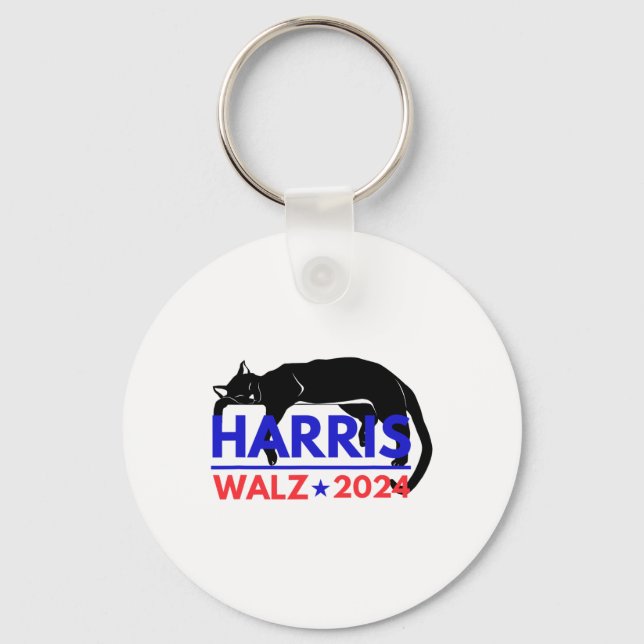 Llavero Harris Tim Waltz Harris Waltz 2024 Harris Cat (Anverso)
