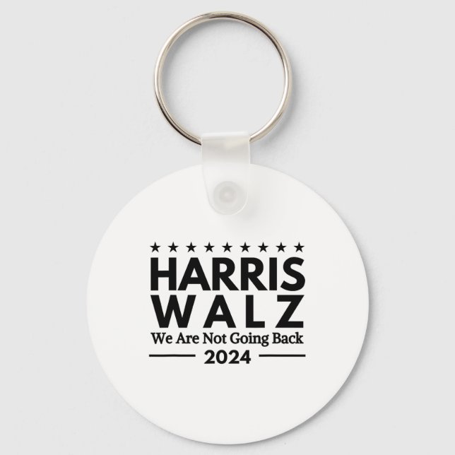 Llavero Harris Tim Walz 2024 No Volveremos Atrás  (Anverso)