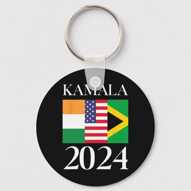 Llavero Harris Vote 2024 Bandera jamaiquina india-estadoun (Anverso)