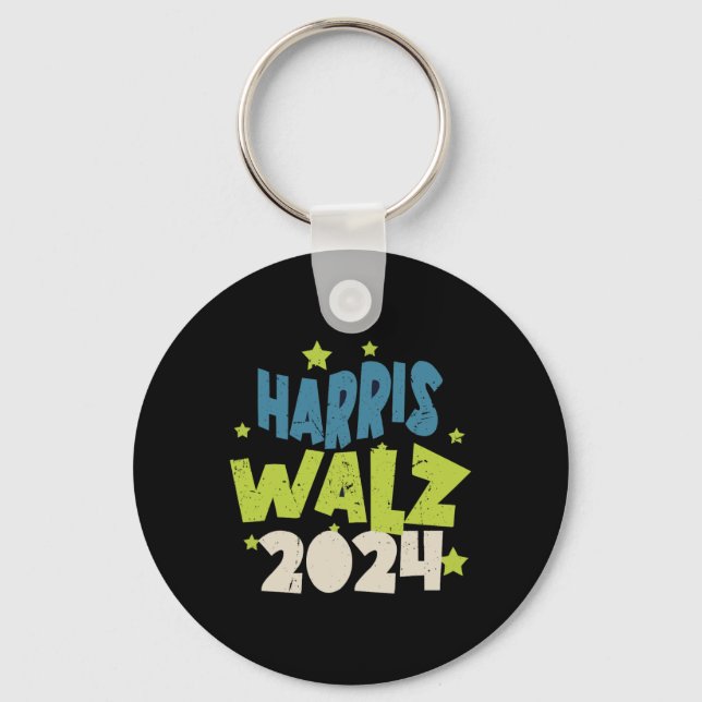 Llavero Harris Waltz 2024 con estrellas (Anverso)