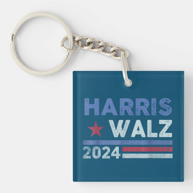 Llavero Harris Waltz 2024 Elecciones Kamala Harris Navy Bl (Frente)