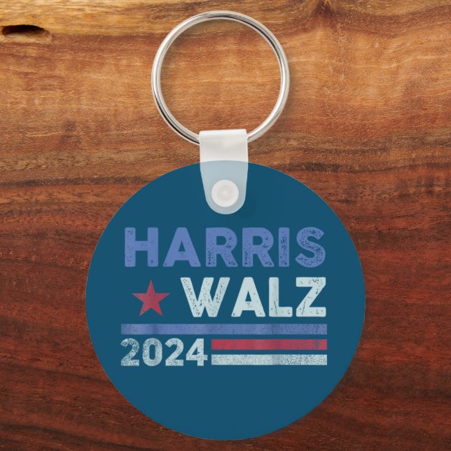 Llavero Harris Waltz 2024 Elecciones Kamala Harris Navy Bl (Anverso)