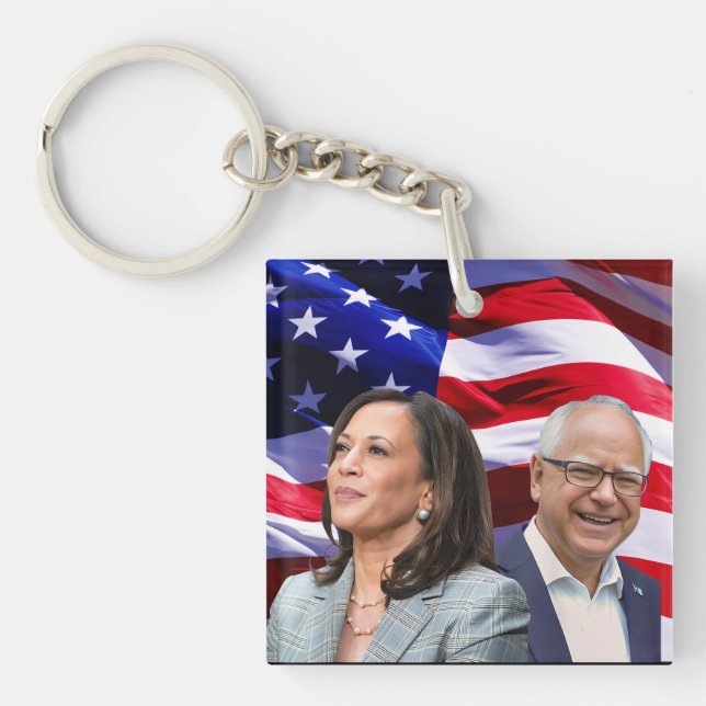 Llavero Harris Waltz 2024 - Kamala Harris Tim Waltz (Frente)