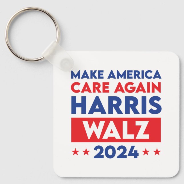 Llavero Harris Walz 2024 hace que Estados Unidos vuelva a  (Anverso)