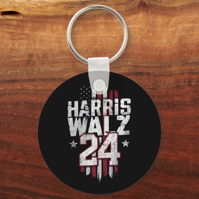 Llavero Harris Walz 2024 Kamala Harris 2024 Tim Walz 2024 (Anverso)
