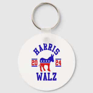 Llavero Harris Walz 2024 por el presidente demócrata patri