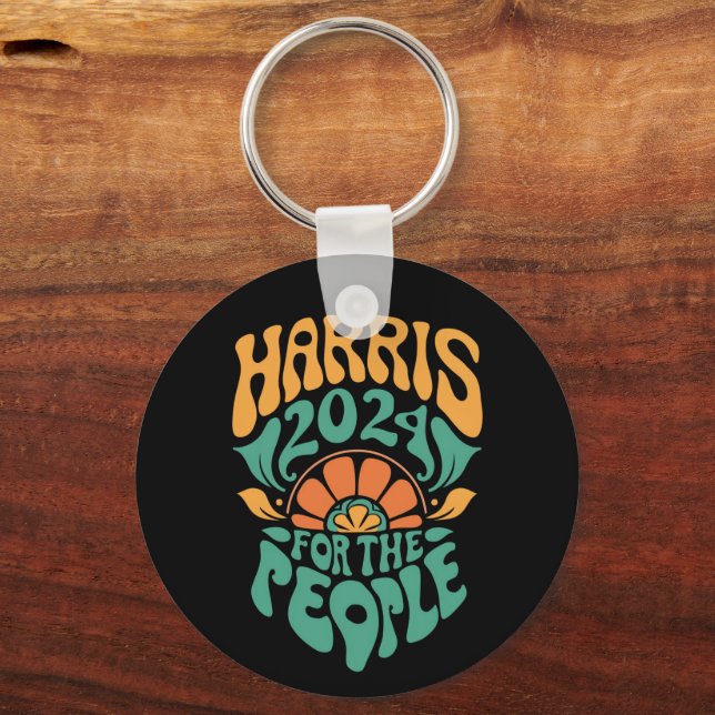 Llavero Harris Walz 2024 Presidente electoral Kamala Harri (Anverso)