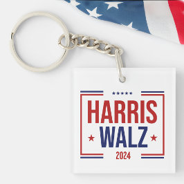 Llavero Harris Walz Campaign Election Acrylon