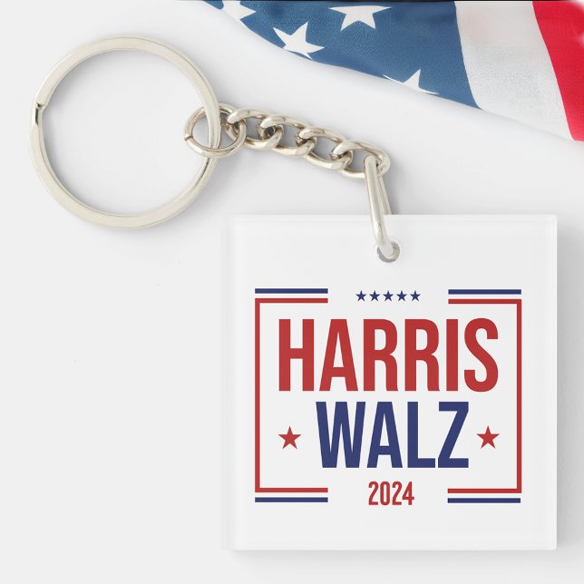 Llavero Harris Walz Campaign Election Acrylon (Harris Walz Campaign Election Acrylic Keychain)