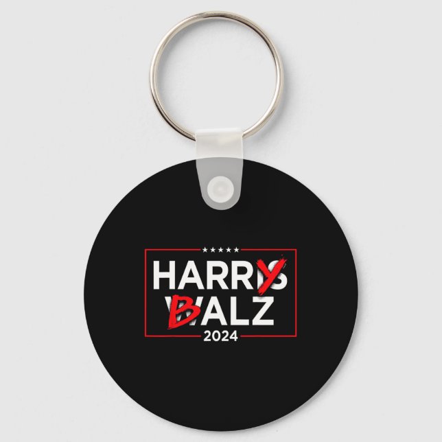 Llavero Harry B Kamala Harris Y Tim W 2024 (Anverso)