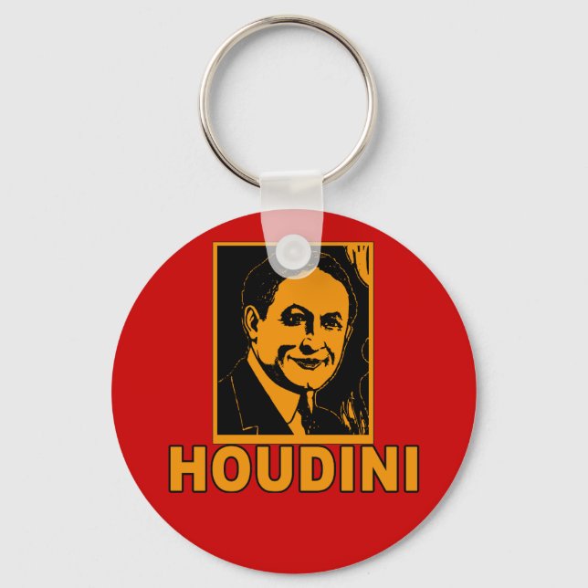 Llavero Harry Houdini Poster T camisetas, tazas, regalos (Anverso)