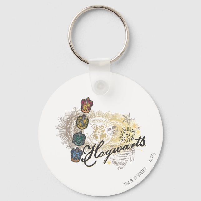 Llavero Harry Potter | Casas Hogwares - Color completo (Anverso)