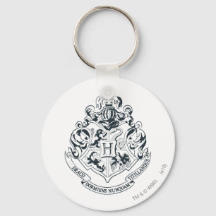 Llavero Harry Potter   Coplas Hogwares - Blanco y negro