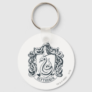 Llavero Harry Potter   Escudo de Slytherin - Blanco y Negr