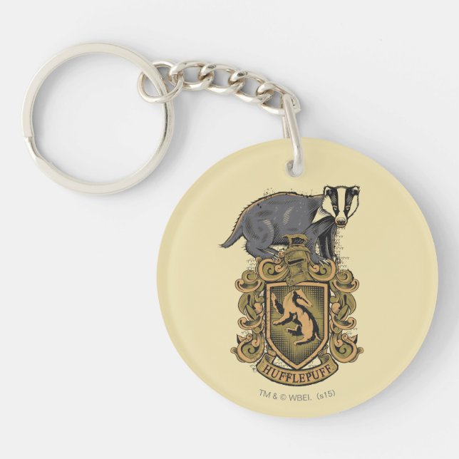 Llavero Harry Potter| Escudo Hufflepuff con Badger (Frente)
