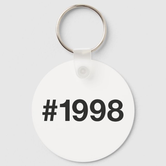 Llavero Hashtag 27 Aniversario de cumpleaños de 1998 (Anverso)