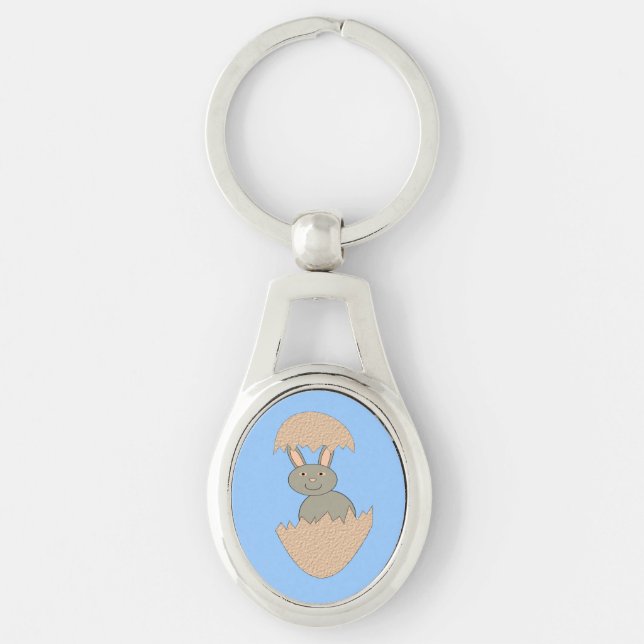 Llavero Hatching de Bunny de Egg Weird Keychain (Anverso)