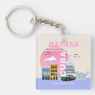 Llavero Havana Cuba Travel Art