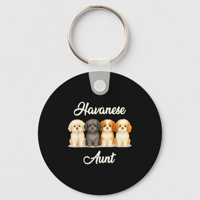 Llavero Havanese Aunt Cute Dog Lover Gift Funny Women Pupp (Anverso)