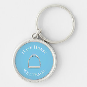 Llavero "Have Horse Will Travel" Inglés Stirrup Blue
