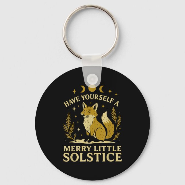 Llavero Have Yourself A Merry Little Solstice Fox Mystic  (Anverso)