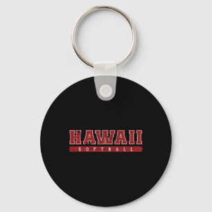 Llavero Hawái Softll Rojo Texto Antiguo