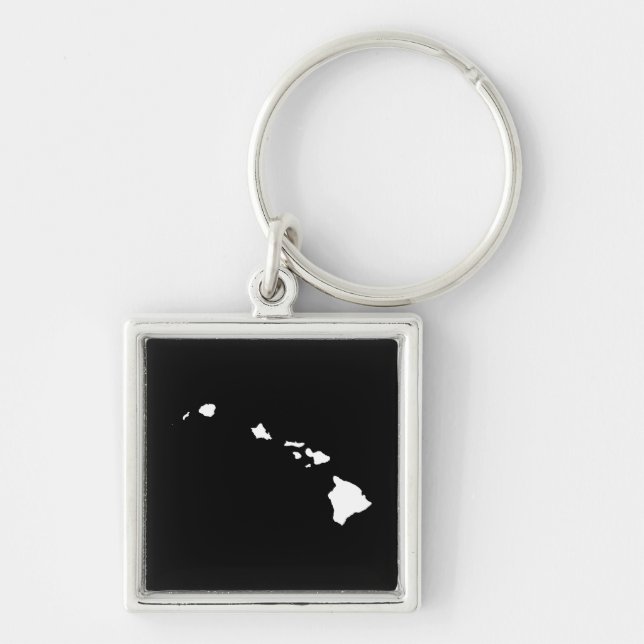 Llavero Hawaii en blanco y negro (Frente)