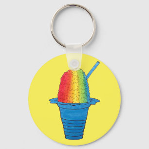 Llavero Hawaii: helado helado de hielo en el arco iris