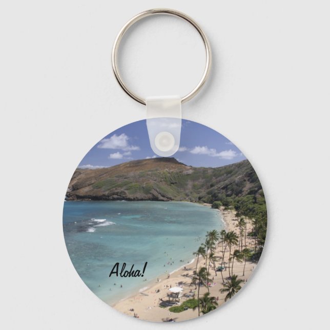 Llavero Hawaii paradisiaco beach Keychain (Anverso)