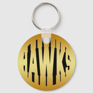LLAVERO HAWKS - TEXTO DE ORO