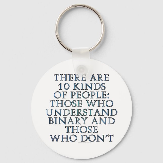 Llavero Hay 10 clases de personas... (Anverso)