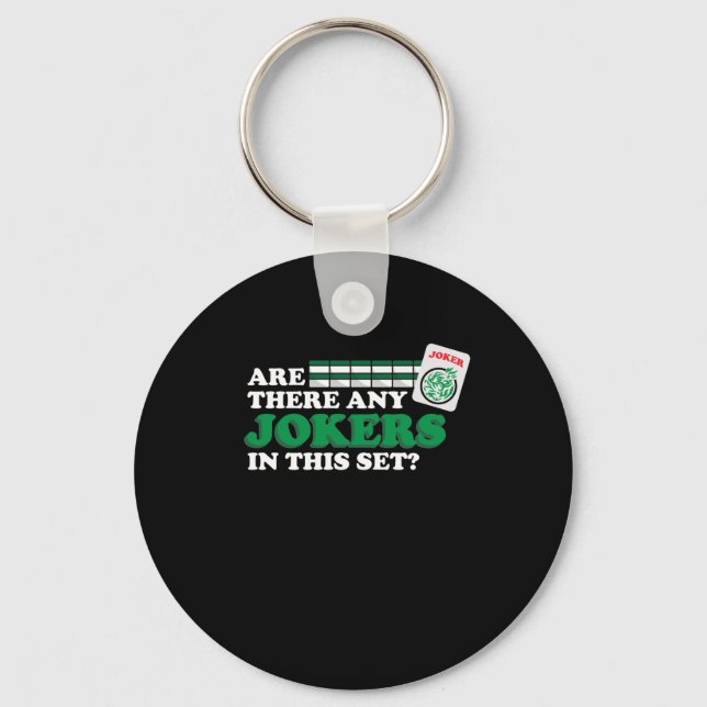 Llavero Hay Bromistas En Juegos De Jugador De Mahjong (Anverso)