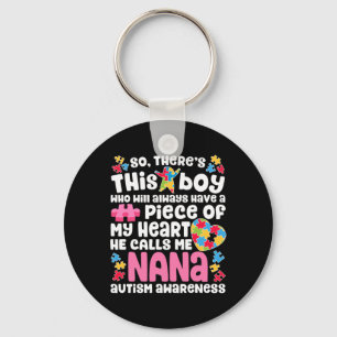 Llavero Hay un chico que me llama "Nana Autism Awarenes"