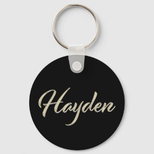Llavero Hayden Nombre whitegold Button Schlüsselanhänger