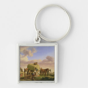 Llavero Haymakers que descansan en un campo